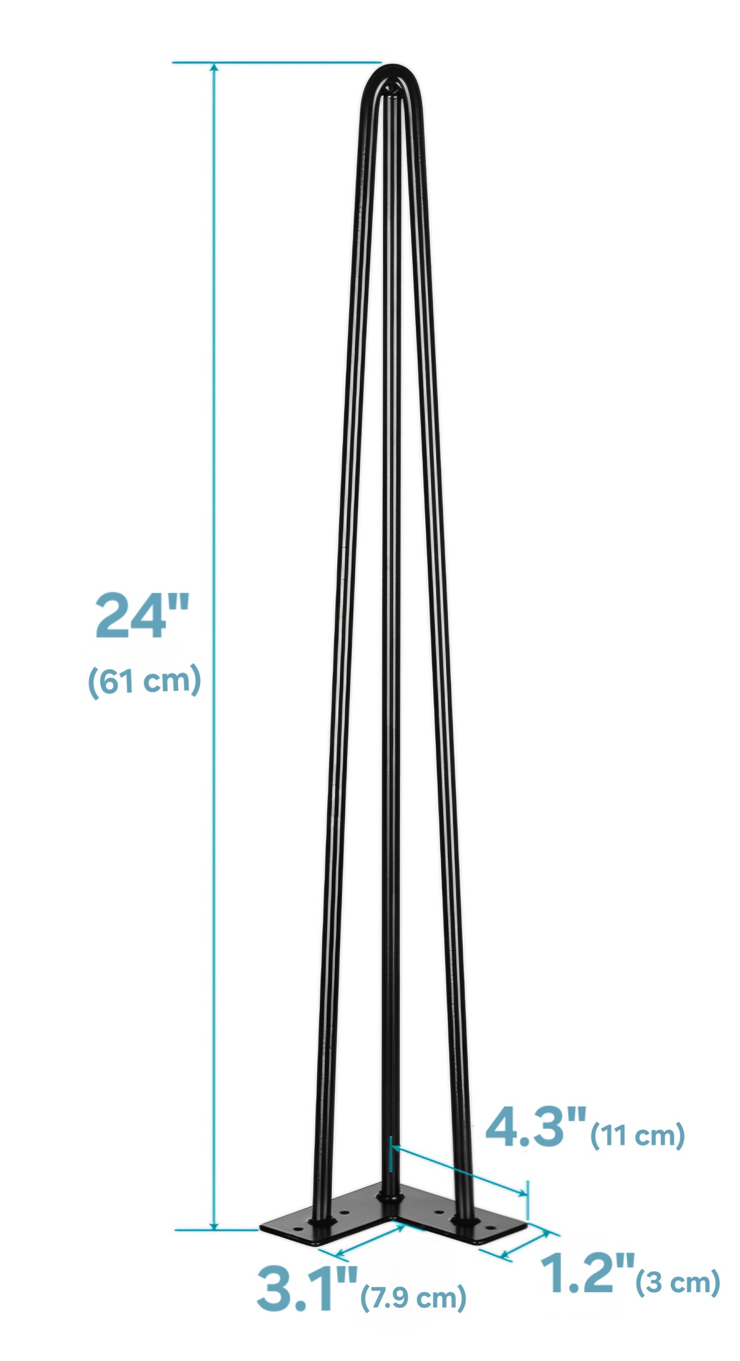 Birch Wood Coffee Table with Hairpin Legs, Rectangular Center Table, Natural Dark Honey with Black Nods