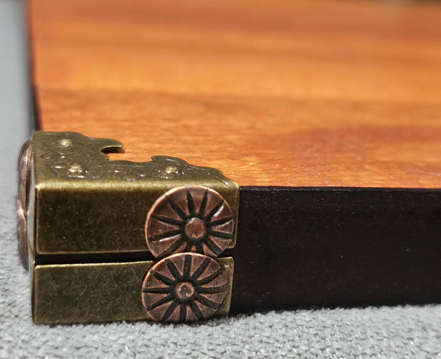 Solid Birch Coffee Table with Black Metal Trapezoid Legs – Natural Dark Honey Finish, 36"x20"