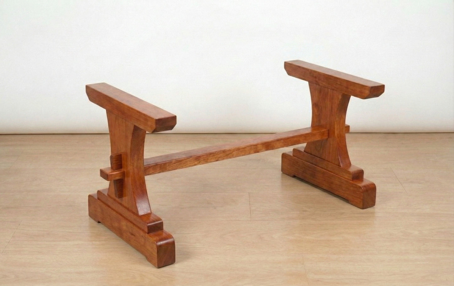 The Heritage: Solid Wood Trestle Coffee Table Base | Keyed Tenon Joinery & Mission Style, 20"