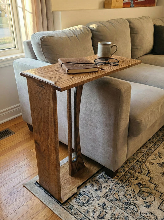 Harp End Table Handcrafted With Solid Wood 26" | 6 Wood Options