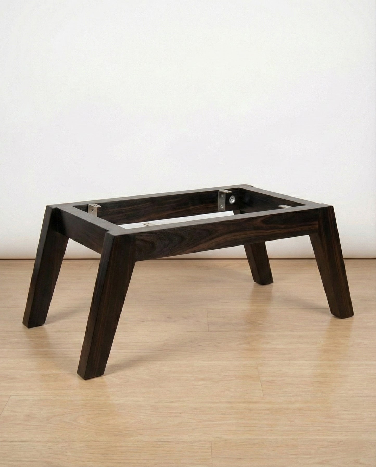 The Fjord solid wood coffee table base mid-century modern, tapered leg detail – Artisan & Sons