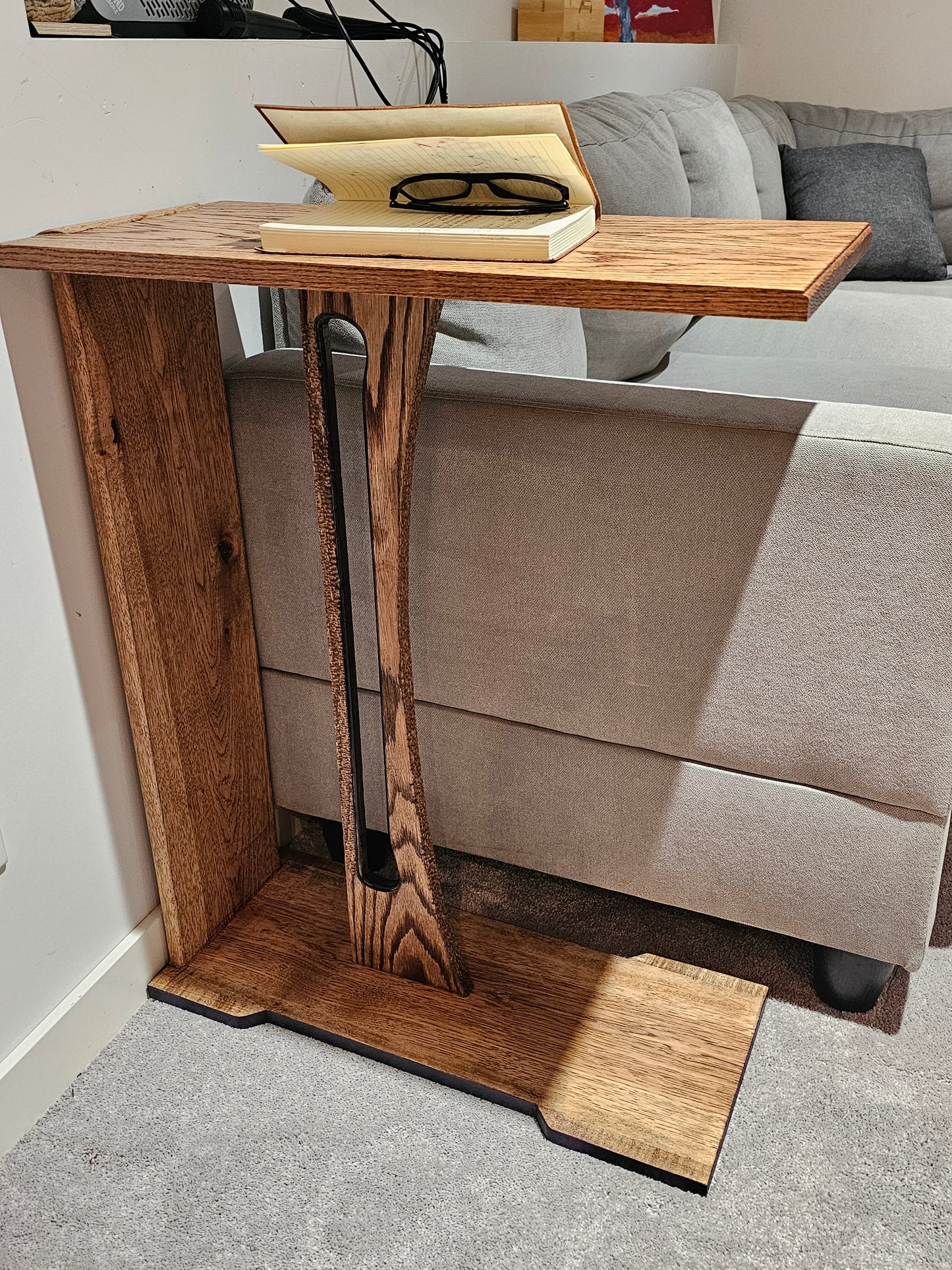 Harp End Table Handcrafted With Solid Wood 26" | 6 Wood Options