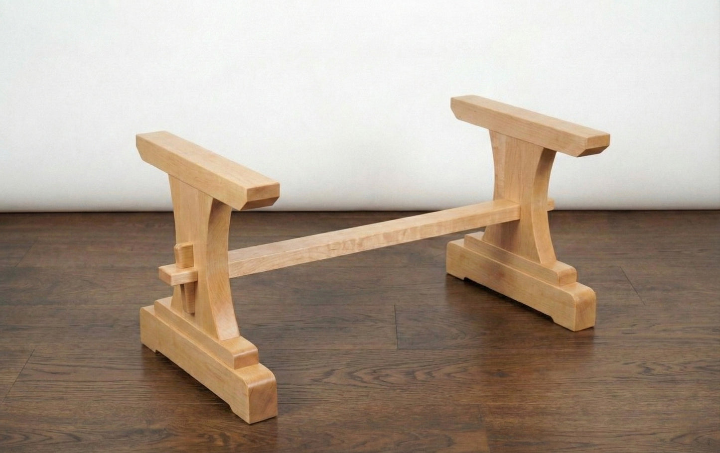 The Heritage: Solid Wood Trestle Coffee Table Base | Keyed Tenon Joinery & Mission Style, 20"